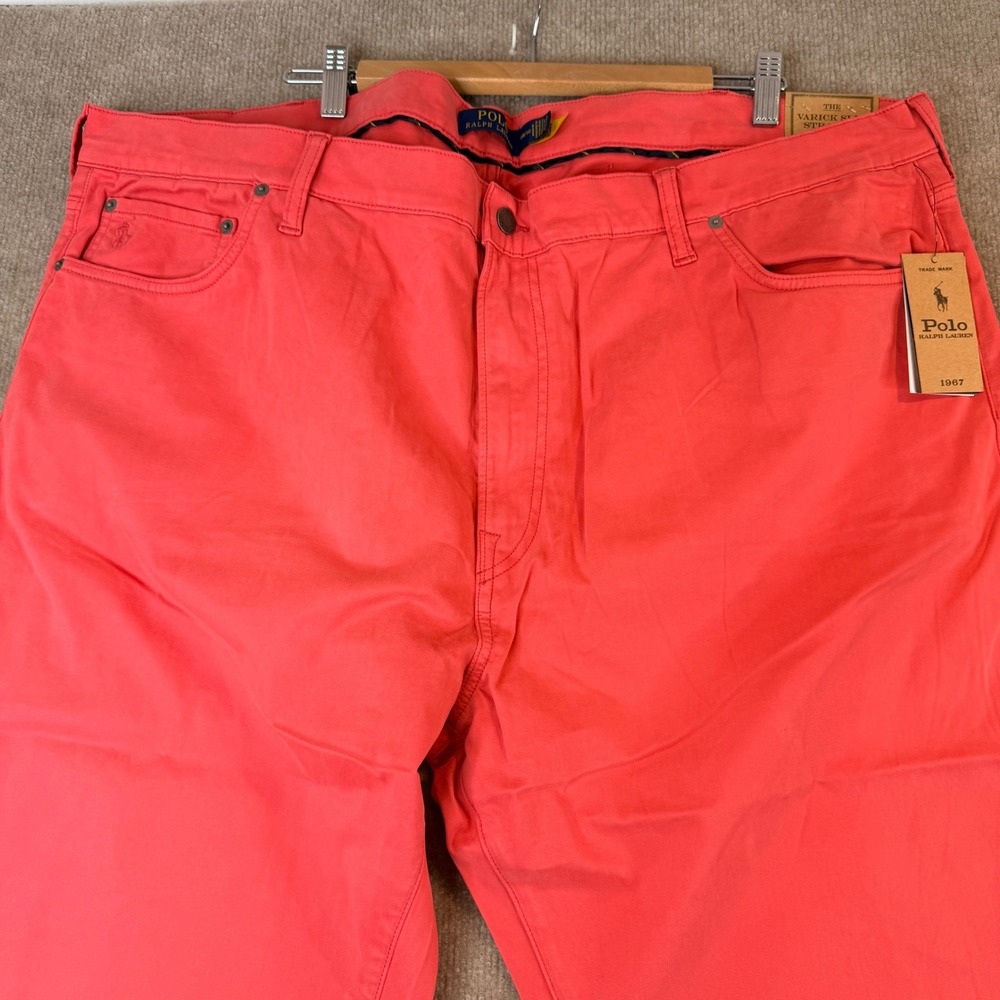 Polo Ralph Lauren Varick Slim Straight Pants Red 46x30 NWT